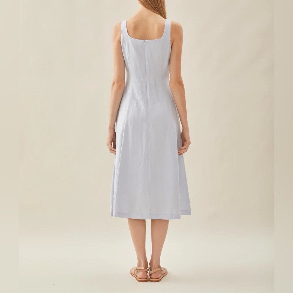 JOIE SCOOP NECK FLARE DRESS IN MIST BLUE. Women’s 10. - Picture 6 of 6